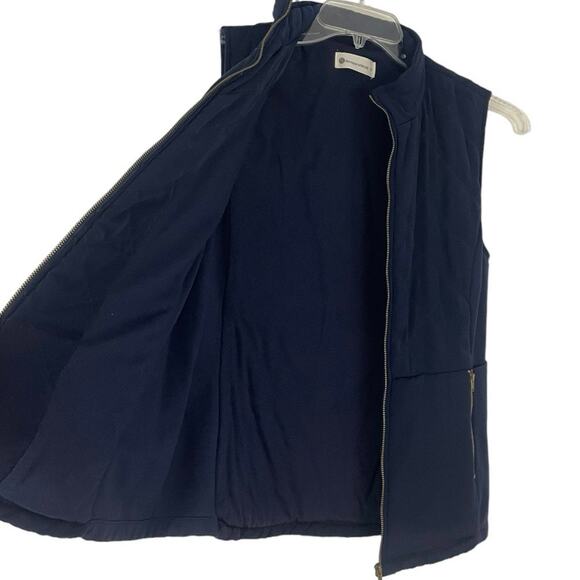 The Impeccable Pig Navy Blue Zip Up Puffer Vest - Picture 4 of 8